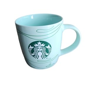 Starbucks Swirl Mermaid Siren Logo Mint Green Coffee‎ Mug 12 oz
